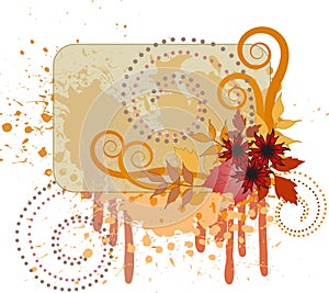 Autumn background with a splash