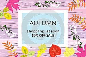 Autumn banner for sale season