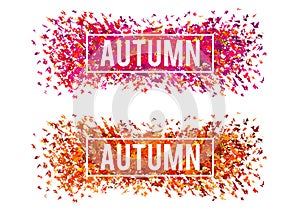 Autumn banners, vector set