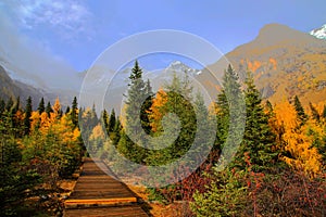 The autumn beauty of Four Girls Mountain