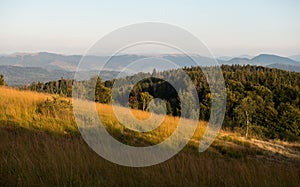 Autumn in Beskid region of Carpathians Mountains