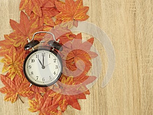 Autumn Black clock leaves