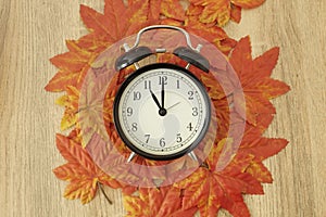 Autumn Black clock leaves