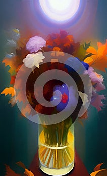 Autumn bouquet - digital art