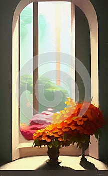 Autumn bouquet - digital art