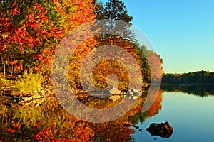 Autumn Calm on a New England Lake