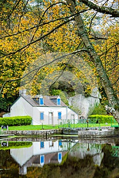 Autumn on the canal from Nantes to Brest.