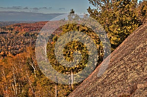 Autumn at Carlton Peak of the Sawtooth Mountains in Northern Minnesota on the North Shore of Lake Superior