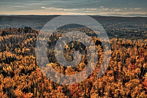 Autumn at Carlton Peak of the Sawtooth Mountains in Northern Minnesota on the North Shore of Lake Superior