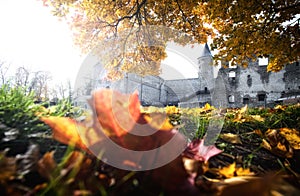 Autumn castle landscape in haapsalu