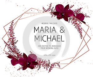 Autumn chic wedding invitation