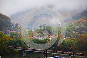 Autumn coldness in mountain valley at Caciulata photo