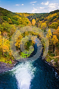 Autumn color along the Gunpowder River seen from Prettyboy Dam i