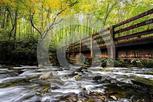 Autumn Color Begins On The Kephart Prong Bridge photo