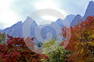 Autumn color and the granite peaks of Seoraksan National Park, South Korea