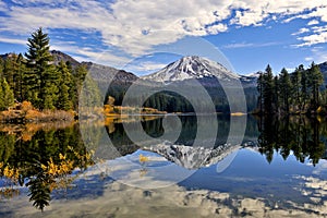 Autumn color, Lassen Peak, Lassen Volcanic National Park