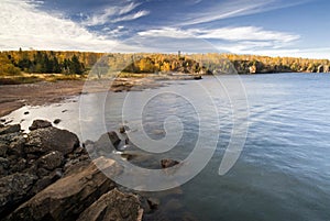 Autumn color, North Shore, Lake Superior, Minnesota, USA