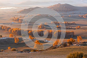 Autumn color of Ulan Butong grassland