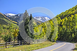 Autumn Colorado Rockies Highway