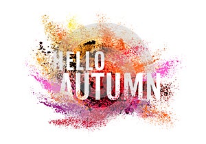 Autumn colorful dust, vector background