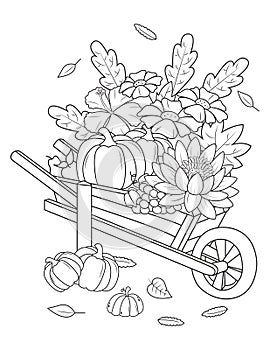 Autumn Coloring Page For Adult