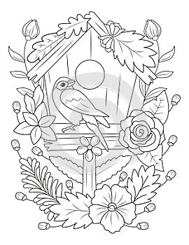 Autumn Coloring Page For Adult