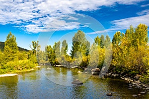 Autumn Colors Alongside the Yampa River in Steamboat Springs Colorado