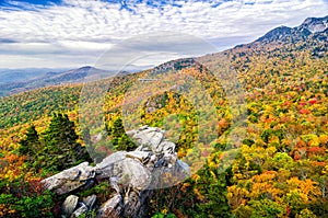 Autumn colors, Blue Ridge Parkway photo