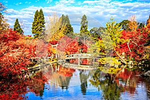 Autumn Colors in Eikando Temple, Kyoto, Kansai, Japan photo