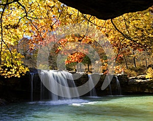 Autumn colors at Falling Water Falls, Falling Water Creek, Ozark National Forest, Arkansas