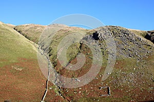 Autumn colors on fellside, English Lake District