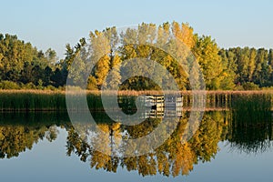 Autumn Colors Reflected on a Lake