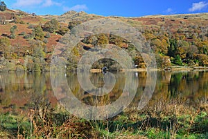 Autumn Colours with Boat House at Rydal Water Lake District