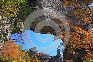 Autumn colours of crag