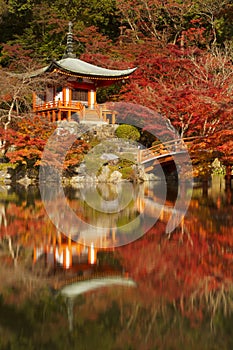 Autumn colours at Daigo-ji Temple in Kyoto, Japan