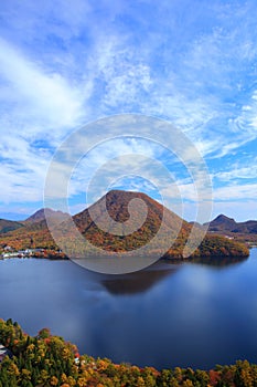 Autumn colours of Mountain and lake