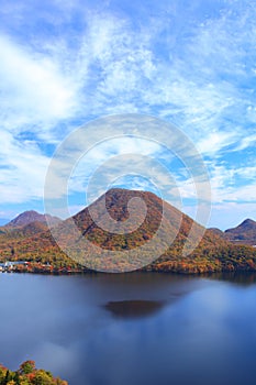 Autumn colours of Mountain and lake