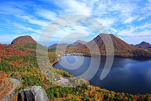 Autumn colours of Mountain and lake