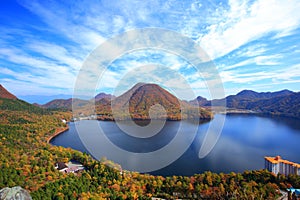 Autumn colours of Mountain and lake