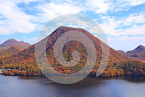 Autumn colours of Mountain and lake