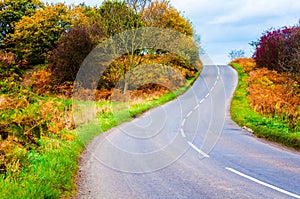 Autumn contryside road photo