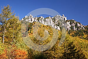 Autumn crag mountain