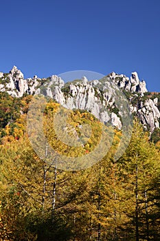 Autumn crag mountain