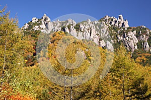 Autumn crag mountain