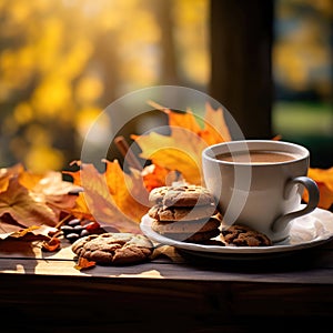 An autumn cup of coffee