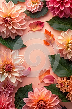 Autumn Dahlia Flower Design