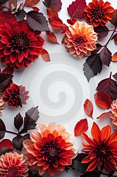 Autumn Dahlia Flower Design