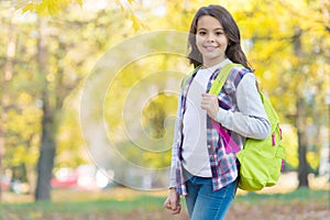 This autumn day. child walk in autumn forest. fall leaves in park. seasonal weather. childhood happiness. beauty and