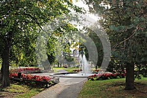 Autumn day in the city park in LuleÃ¥