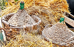 Autumn demijohn wicker